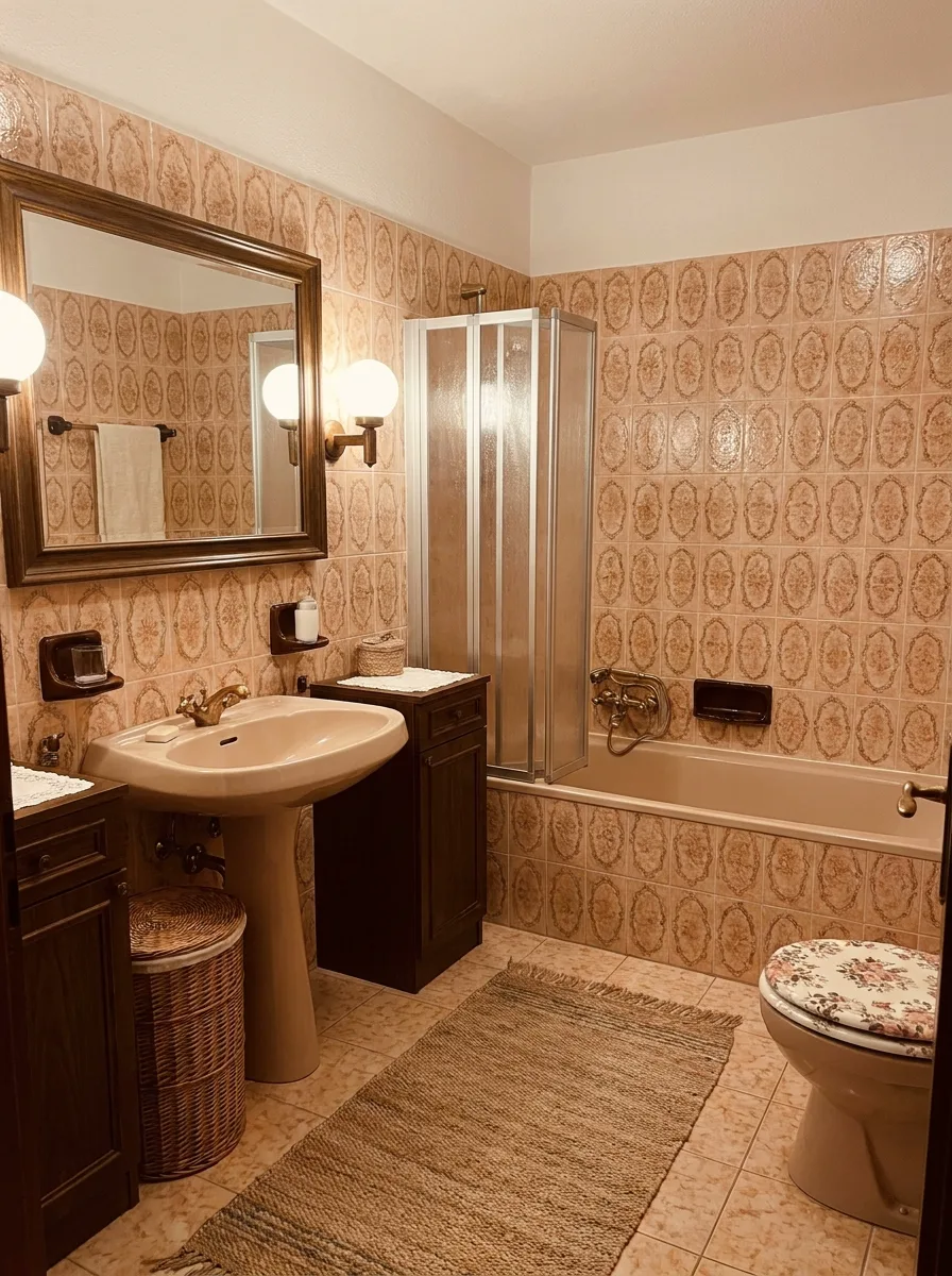 Badezimmer unrenoviert, Originalfoto