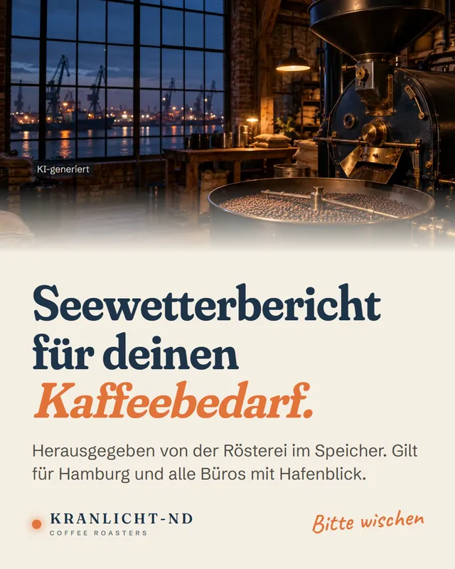 Folie 1: Seewetterbericht für deinen Kaffeebedarf